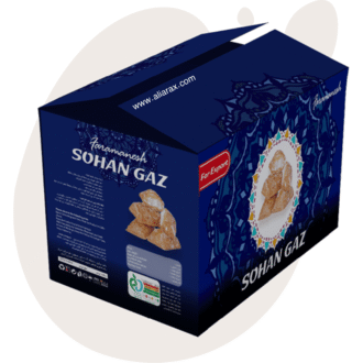 سوهان گزی لقمه‌ای زعفرانی بدون گلوتن اصفهان – لقمه‌های طلایی با مرکز گز